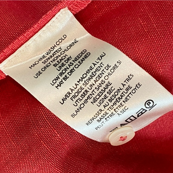 NWT Women’s Anthropologie The Bennet Buttondown Shirt by Maeve: Linen Edition - Picture 7 of 9